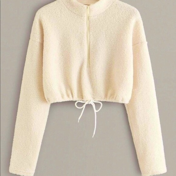 Crop zipped sweat shirt - Picture 5 of 8